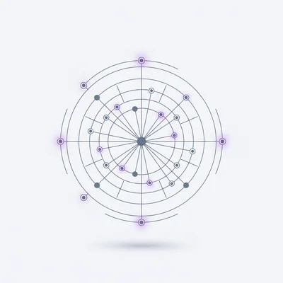Abstract illustration of a global edge delivery network with connected nodes